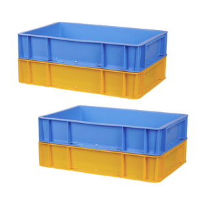 Caja de plástico 5016 sin agujero, cajas de almacenamiento Simple apilables de diseño, venta al por mayor, caja de plástico plegable L50Xw33.5Xh10 (Cm) - Product Image 2