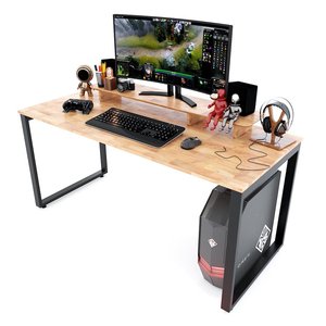 Natural Rubber Wood Monitor <b>Stand</b> 120x25x10cm for <b>Screens</b> up to 32 Inches 90 Degree Tilt Angle Model MS68011 - Product Image 6