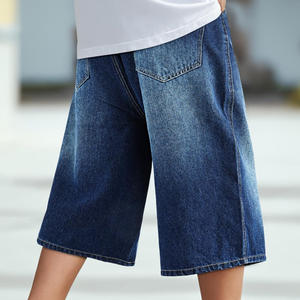 Pantalones cortos de mezclilla lavados con ácido para hombre personalizados, ajuste Vintage, logotipo Personal, etiqueta, bordado, impresión, OEM, ODM, suministro a granel - Product Image 4