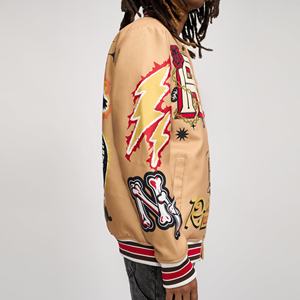 Veste bomber universitaire de baseball à double boutonnage pour homme, personnalisable par sublimation, en gros - Product Image 2