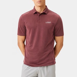 Polo uni solide en coton polyester à séchage rapide respirant Sport Golf travail d'entreprise Polo pour hommes uniformes - Product Image 1
