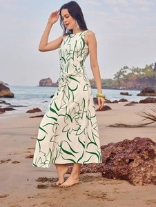 ชุดเดรสผ้าฝ้ายอินเดียแบบแฮนด์เมดสำหรับฤดูร้อนชุดปาร์ตี้สไตล์อินเดียพิมพ์ลายเฉพาะตัวสำหรับเจ้าสาวของขวัญงานแต่งงานชุดลำลองสำหรับเด็กผู้หญิง - Product Image 3