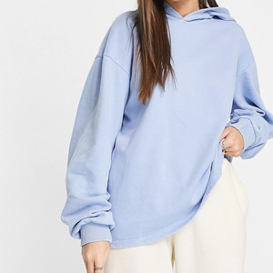 OEM femmes Hoodies 450GSM pull-over surdimensionné plaine polaire coton personnalisé Hoodie usine vente en gros - Product Image 1