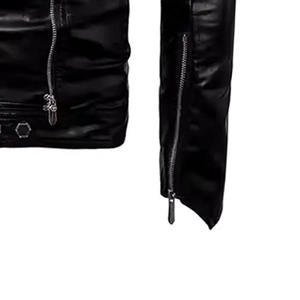 Chaqueta impermeable a prueba de viento de cuero genuino Premium para hombre al mejor precio Teñido liso para invierno en todos los tamaños Venta en línea disponible - Product Image 2