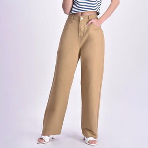 Jeans baggy taille haute street vintage multi-poches pour femmes meilleur produit populaire jeans baggy pour femmes - Product Image 1