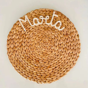 Manteles individuales personalizados con letras jacinto de agua productos ecológicos hechos en Vietnam Decoración de mesa mantel tejido al por mayor - Product Image 1