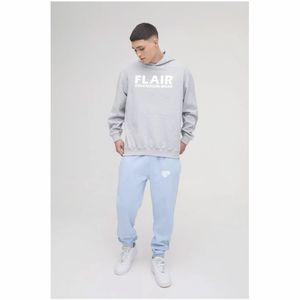 เสื้อมีฮู้ดแบบสวมหัวของผู้ชายผ้าคอตตอนออร์แกนิก100% โอเวอร์ไซส์ลายปักลูกปัดสำหรับฤดูหนาว - Product Image 2