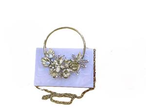 Designer Ladies Satin Lining Resin <b>Clutch</b> <b>Bag</b> Handcrafted Fashionable Evening <b>Bags</b> <b>for</b> <b>Weddings</b> and Parties Cost-Effective - Product Image 2