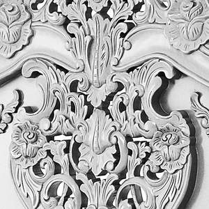 Cama de lujo estilo francés con tallado a mano, tapizado en madera maciza de teca, color plata para muebles de dormitorio - Product Image 2