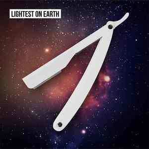 Rasoir à bord droit en acier inoxydable Rasoirs de salon de beauté enduits de couleur blanche avec manche en acier inoxydable - Product Image 6