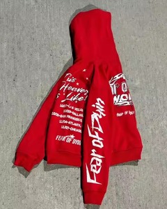 เสื้อมีฮู้ดสั่งตัด500จีเอสเอ็มมีฮู้ดซักกรดโลโก้ DTG หนาสไตล์วินเทจ - Product Image 5