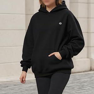 Wholesale Custom Heavyweight 465GSM Oversized <b>Hoodies</b> for Women OEM Private Label Cotton <b>Fleece</b> Pullover Sweatshirt Bulk Supply - Product Image 3