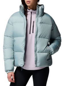 Chaqueta acolchada corta impermeable de talla europea para mujer con mangas largas y cuello levantado chaquetas de burbujas de invierno para mantener el calor - Product Image 4