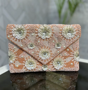 Bolso de Mano Elegante para Mujer, de Lona de Algodón, Diseño Floral, Gran Capacidad, Impermeable, con Botón, para Bodas y Playa - Product Image 4