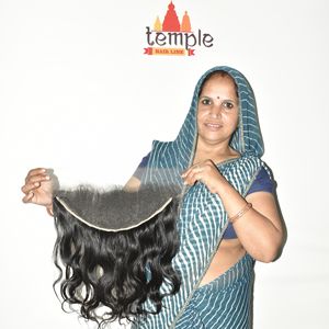 Vietnamese 100% Unprocessed 13*<b>6</b> HD Frontal Temple for Women Natural Black <b>Color</b> Processing None Wave Human <b>hair</b> Extensions - Product Image 1