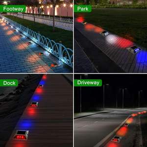 Voyant d'avertissement de <span class=keywords><strong>trafic</strong></span> à Led blanche haute visibilité Ip68 étanche goujons de route solaires en aluminium sécurité routière réflecteur hautement réfléchissant - Product Image 5