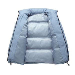 Veste d'hiver pour hommes avec col montant Personnalisable OEM Veste d'hiver chaude avec fermeture à glissière brillante - Product Image 2