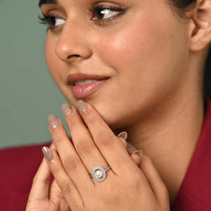 Anillos de Plata de Ley 925 de Primera Calidad para Mujer, Chapados en Rodio con Circonita y Perla para Bodas - Product Image 3
