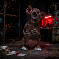 Tikus Animatronik Lateks Isi Ulang untuk Dekorasi Rumah Hantu Produk Baru Laris Manis