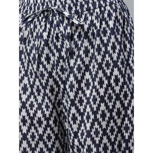 Kurta droit à imprimé floral en coton flammé et cabriqué avec palazzo à longueur de cheville haut d'été décontracté - Product Image 1