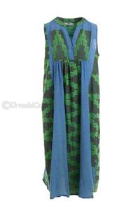 2024 moda mujer vestidos con estampado Floral Vestido corto Casual estampado MIDI falda envuelta cinturón largo sin mangas - Product Image 5