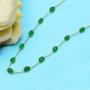 2025 última colección 18K chapado en oro amarillo Esmeralda natural piedra preciosa pulsera curativa de piedra natal para mujer - Product Image 4