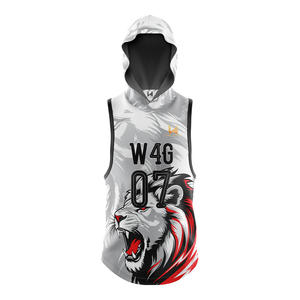 Personalizable W4G secado rápido sublimación impreso nuevo estilo bandera americana fútbol Jersey sin mangas transpirable de talla grande Teamwear - Product Image 2