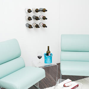 Soporte de exhibición de botellas de vino, estante de exhibición de Metal para almacenamiento de vino, decoración, color negro, para el hogar y Bar, precio al por mayor - Product Image 3