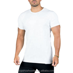 OEM Custom Wholesale Round Neck Slim Fit Breathable Blank Plain Polyester Training Sports Fitness Gym t shirt tee for Men - Product Image 4
