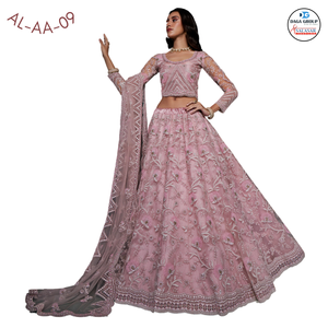 Superbe chemisier traditionnel indien pakistanais Dupatta maçonnerie lourde belle broderie de cordon fête de saison de mariage Lehenga - Product Image 2