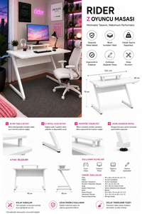 Bureau de jeu, bureau à domicile, table d'ordinateur, poste de travail, bureau d'étude, bureau d'écriture, bureau informatique - Product Image 6