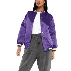 Dernier style de veste en satin taille adulte pour femmes Top Design tendance Collection hiver Vestes en satin pour femmes à prix réduit - Product Image 4