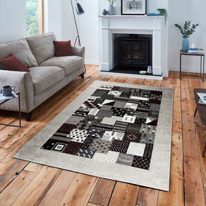 Adiva, alfombra turca hecha a máquina, lavable, con respaldo de algodón, antideslizante, exportación al por mayor de Gaziantep para uso doméstico - Product Image 6