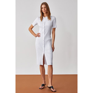 ETHIQUET MOUNTYA Robe chemise cintrée boutonnée pour femme - Product Image 2