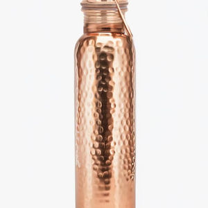 Botella de agua de cobre | Cobre 100% | A prueba de fugas | Imitación antigua redonda MS Handicraft - Product Image 1