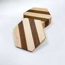 Posavasos de nogal elegantes, alfombrillas de madera de diseño de tendencia lujosa para protección de mesa de estilo clásico para restaurante de Hotel en casa - Product Image 3