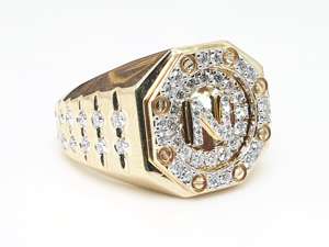 Bague en diamant Moissanite de forme ronde Hip Hop Iced Out Bijoux de coupe ronde Bagues pour hommes en argent sterling 925 - Product Image 5