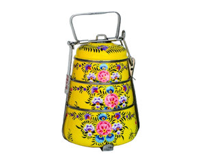 UNIQUE STYLISH Boîte à lunch indienne traditionnelle colorée École Tiffin Carrier Émail peint à la main avec logo KING - Product Image 5