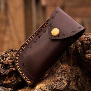 Cuchillo de bolsillo plegable de acero de Damasco personalizado más vendido, cuchillo de caza OEM hecho a mano con mango de cuerno - Product Image 5