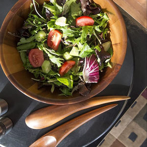 ชามไม้สำหรับเสิร์ฟอาหาร ใช้สำหรับเครื่องครัวและภาชนะใส่อาหาร ผลิตจากวัสดุที่ปลอดภัยสำหรับอาหาร 100% ผลิตด้วยมือโดย HHO - Product Image 1