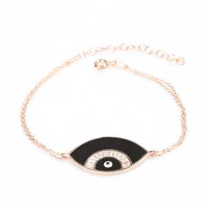 925 Sterling Silver Eye Design <b>Bracelet</b> Elegant Black Gift Idea - Product Image 5
