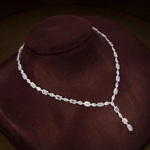 Trendy Emerald And Oval Cut Moissanite Diamond Drop <b>Necklace</b> With 925 Silver Iced Out Luxury Diamond Jewelry <b>For</b> <b>Women</b> Fashion - Product Image 4