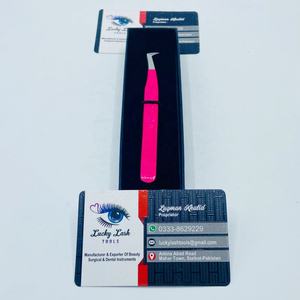 Pince à épiler professionnelle pour extensions de cils Lucky Lash Tools, en acier inoxydable, antidérapante, prise en main douce, antistatique - Product Image 5