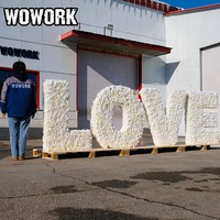 Décoration florale géante « LOVE Marry Me » pour mariage, fête ou événement – Fournisseur d'usine WOWORK 2026