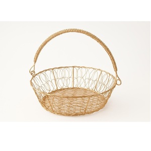 Luxury Design Decorative Metal <b>Basket</b> with Stylish Wire Design and Durable Construction for Living Room and Retail <b>Display</b> Use - Product Image 1