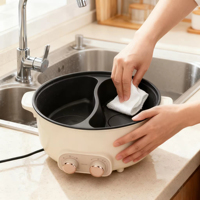 Marmite Électrique Multifonctionnelle 7 Litres en Gros avec Contrôle Automatique du Thermostat, Revêtement Antiadhésif, Économe en Énergie, Transparente, Idéale pour Hôtels