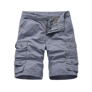 Pantalones Cortos Cargo Holgados de Color Personalizado con Dos Bolsillos, Pantalones Cortos Casuales de Algodón para Hombre, Pantalones Cortos con Cintas para Hombre, Ropa de Gimnasio - Product Image 3