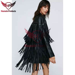 แจ็กเก็ตกันลมผ้าฝ้ายคุณภาพระดับพรีเมียมสีดำหนังกลับขอบลูกปัดแบบบิดสวมใส่สบายไซส์ใหญ่พิเศษพิมพ์ลายปากีสถาน - Product Image 4