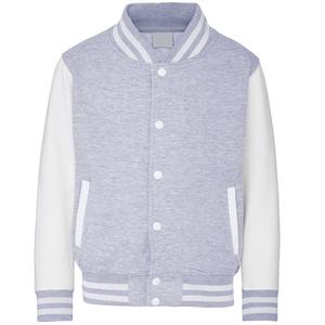 Chaqueta universitaria lisa en blanco con logotipo personalizado de fabricación OEM, chaqueta universitaria Vintage con bordado de chenilla con cadena y manga de cuero - Product Image 4