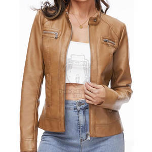 Chaqueta de Cuero Personalizada para Mujer, Nueva Colección, Transpirable, a Bajo Precio - Product Image 1